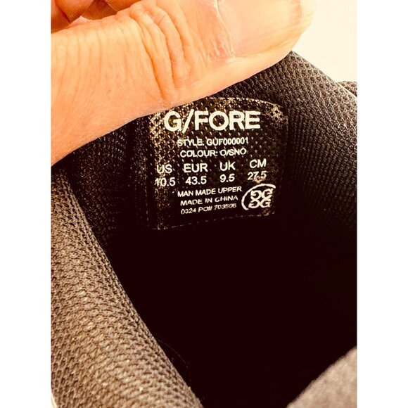 G FORE G18 Golf Shoes in Onyx/Snow, Men's US Sz 10.5, EU Sz 43.5 - Picture 9 of 9